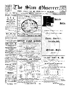 The Siam Observer. Vol.42., No. 10 (January 14, 1916)