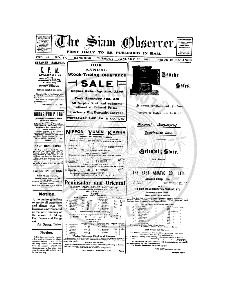 The Siam Observer. Vol.42., No. 19 (January 25, 1916)